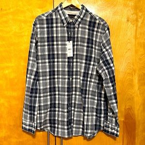 Black Brown Button Down